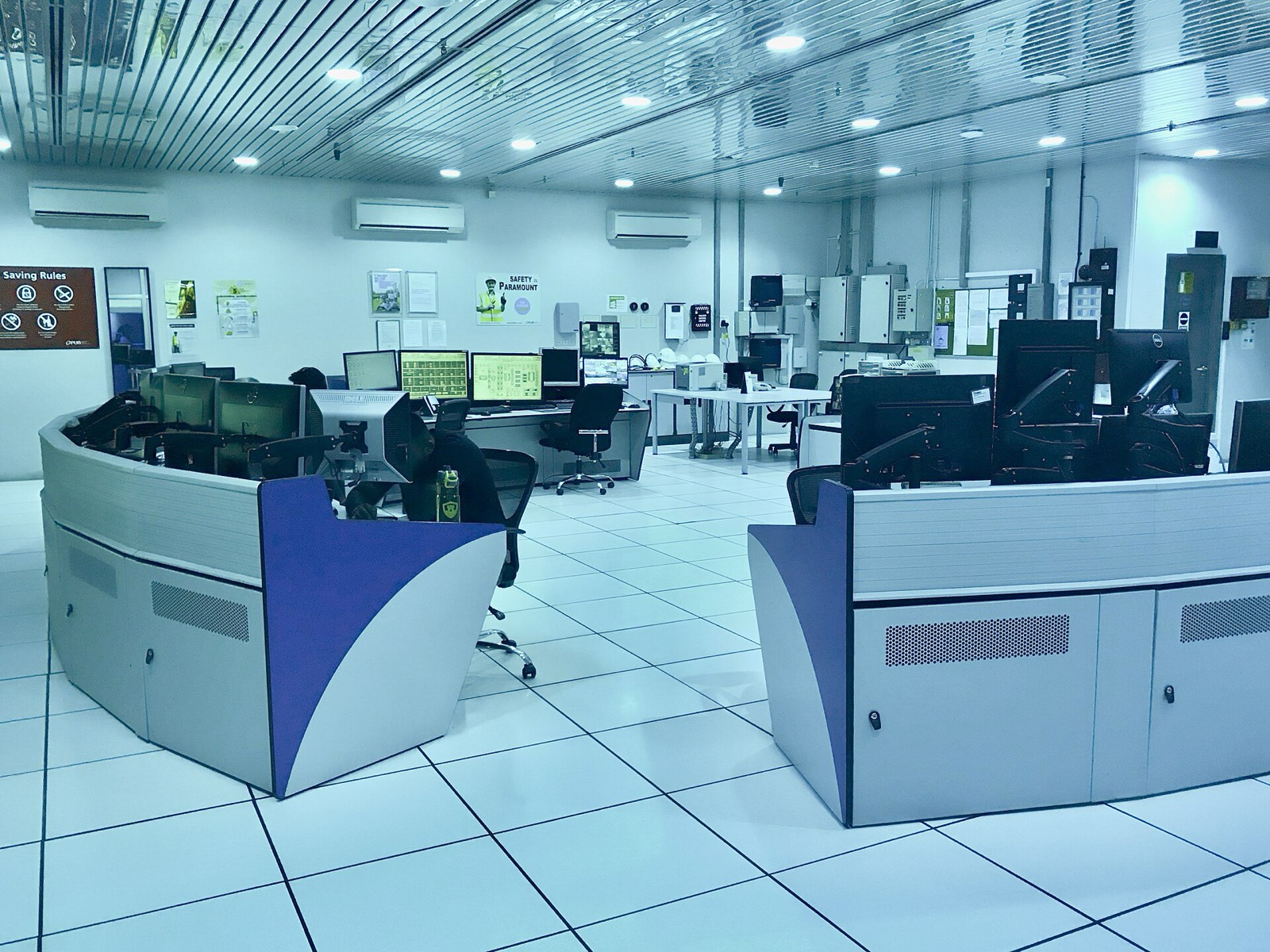 SCADA-controlekamer van een waterzuiveringsinstallatie